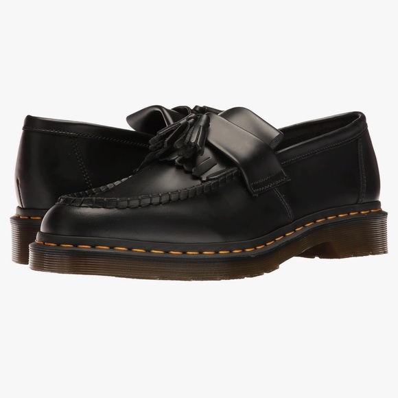 Dr. Martens Other - NWB Dr Martens Adrian Cherry Red Arcadia Unisex Loafers Black Mens 9 Women’s 10